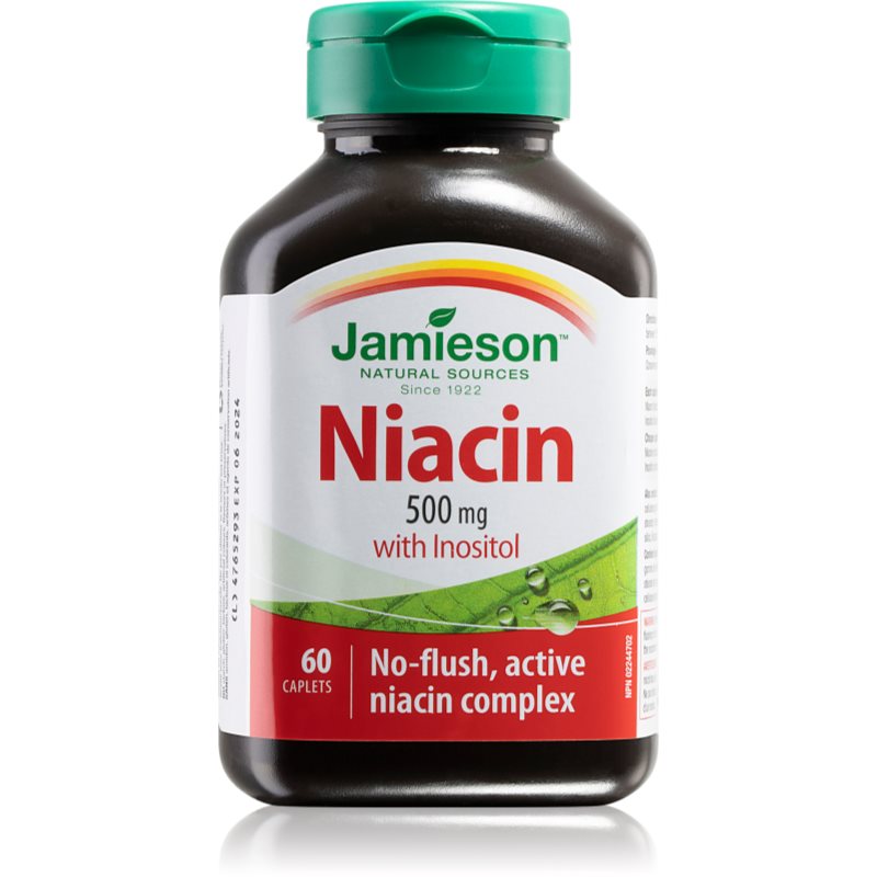 Jamieson Niacín 500 mg with Inositol tablety na normálnu činnosť nervovej sústavy a pre krásnu pleť 60 tbl kúpite na Notino.sk