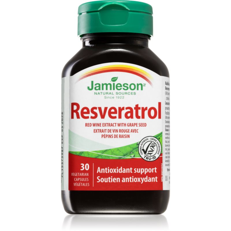 Jamieson Resveratrol 50 mg red wine extract kapsuly pre správnu funkciu srdca 30 cps