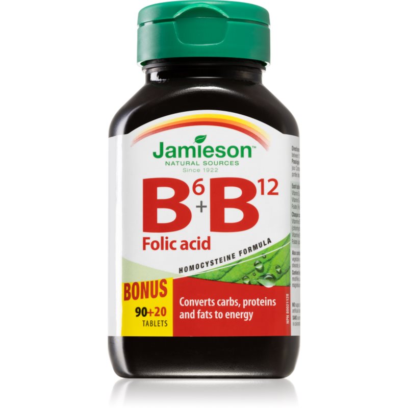 Jamieson B6 + B12 Folic acid tablety na podporu krvotvorby 110 tbl kúpite na Notino.sk