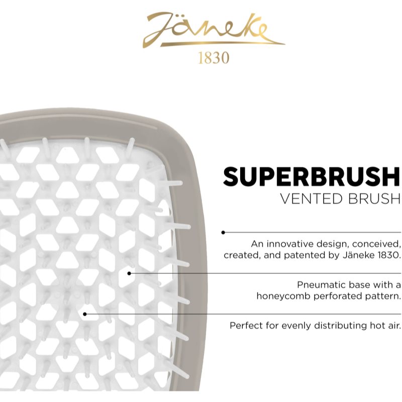 Janeke Superbrush große flache Bürste für das Haar 20,3 x 8,5 x 3,1 cm 1 St. (Bild 3)