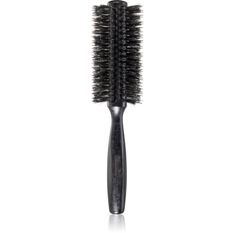 Janeke Black Line Tumbled Wood Hairbrush Ø 55mm στρογγυλή βούρτσα για τα μαλλιά με τρίχες από νάιλον και αγριογούρουνο 1 τμχ