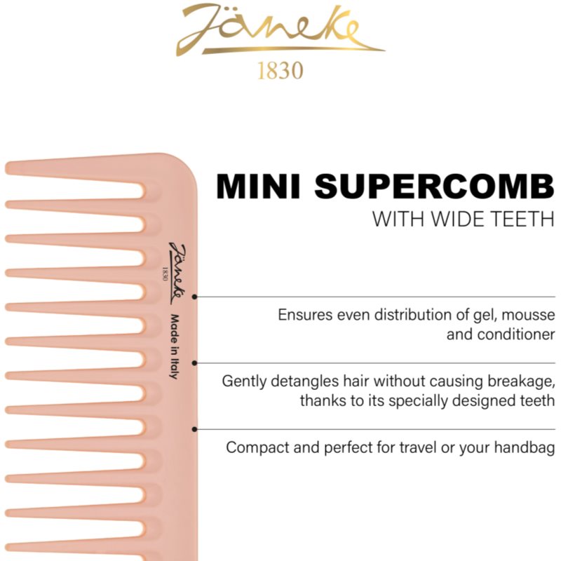 Janeke Mini Supercomb With Wide Teeth Kamm für alle Haartypen 1 St. (Bild 3)