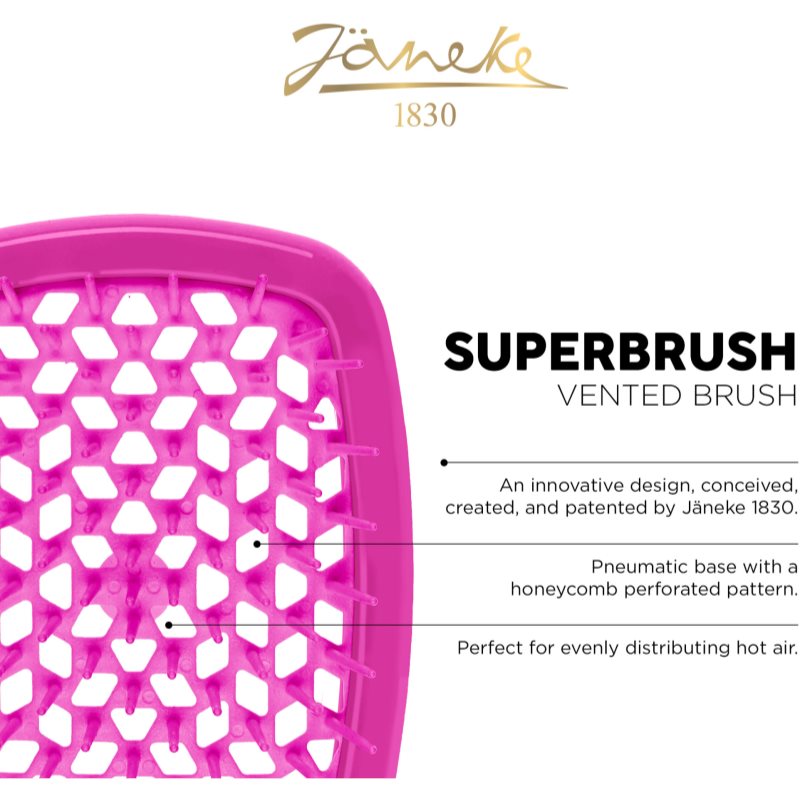 Janeke Superbrush große flache Bürste für das Haar 20,3 x 8,5 x 3,1 cm 1 St. (Bild 3)