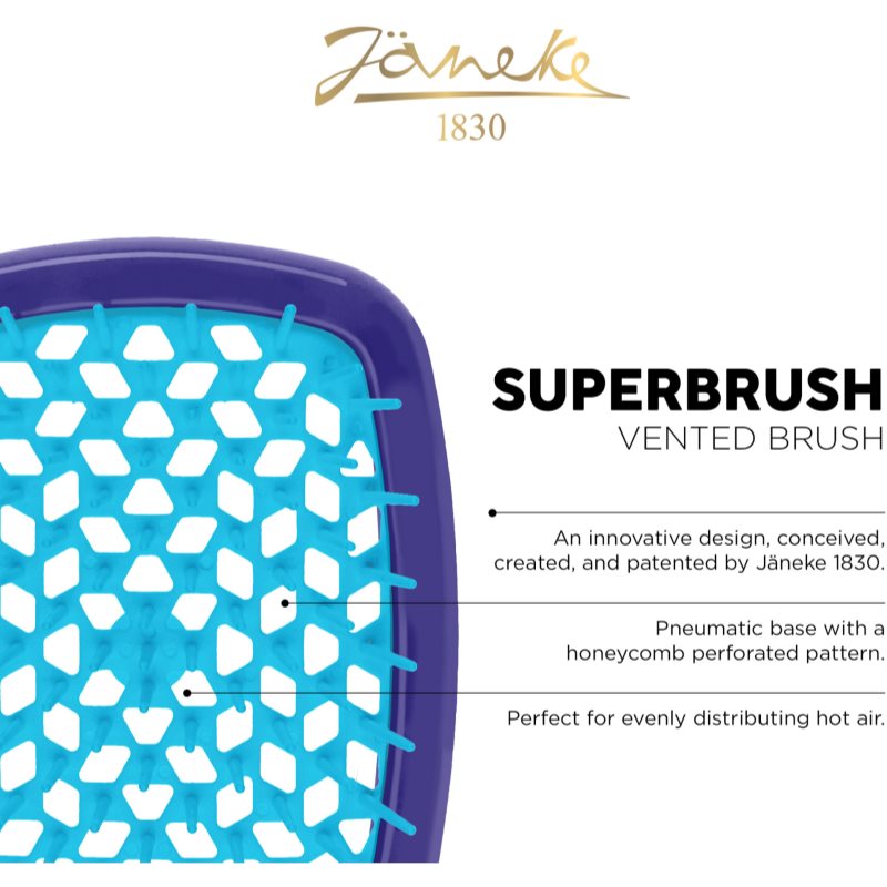 Janeke Superbrush große flache Bürste für das Haar 20,3 x 8,5 x 3,1 cm 1 St. (Bild 3)