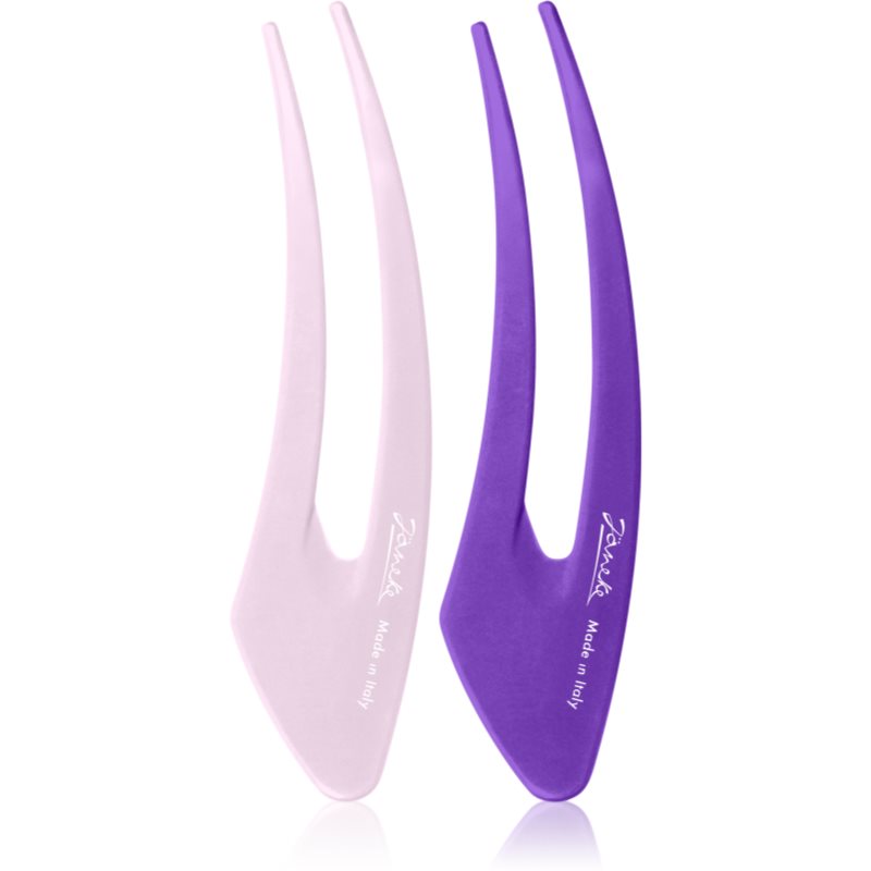 Janeke Hair Clip sponky do vlasov Purple 2x12,5 cm
