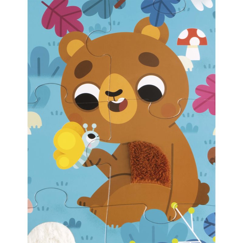 Janod Tactile Puzzle пазл Forest Animals 2 Y+ 20 кс