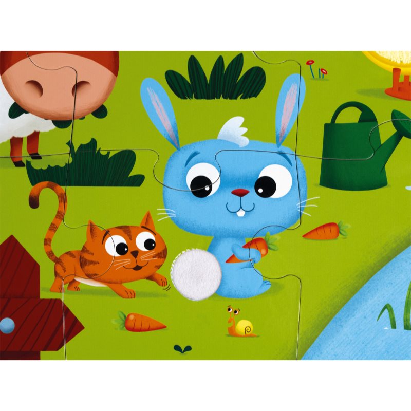 Janod Tactile Puzzle пазл Farm Animals 2 Y+ 20 кс