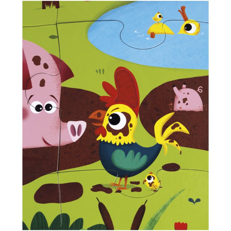 Janod Tactile Puzzle пазл Farm Animals 2 Y+ 20 кс