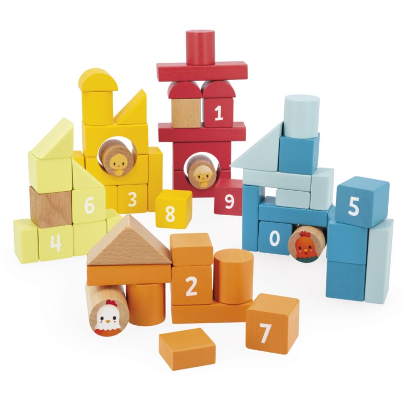 Janod Farm Construction Barrel cubi in legno 12m+ 56 pz