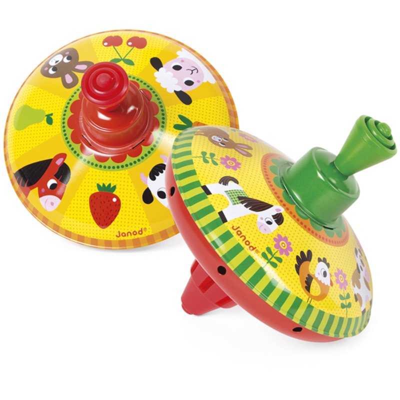 Janod Farm Spinning Top musical toy 2y  1 pc