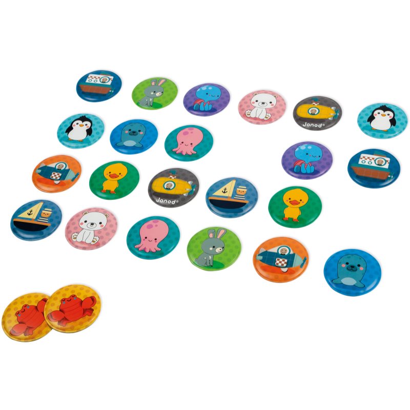 Janod Bath Memory memory game for the bath Animals 2 y+ 24 pc
