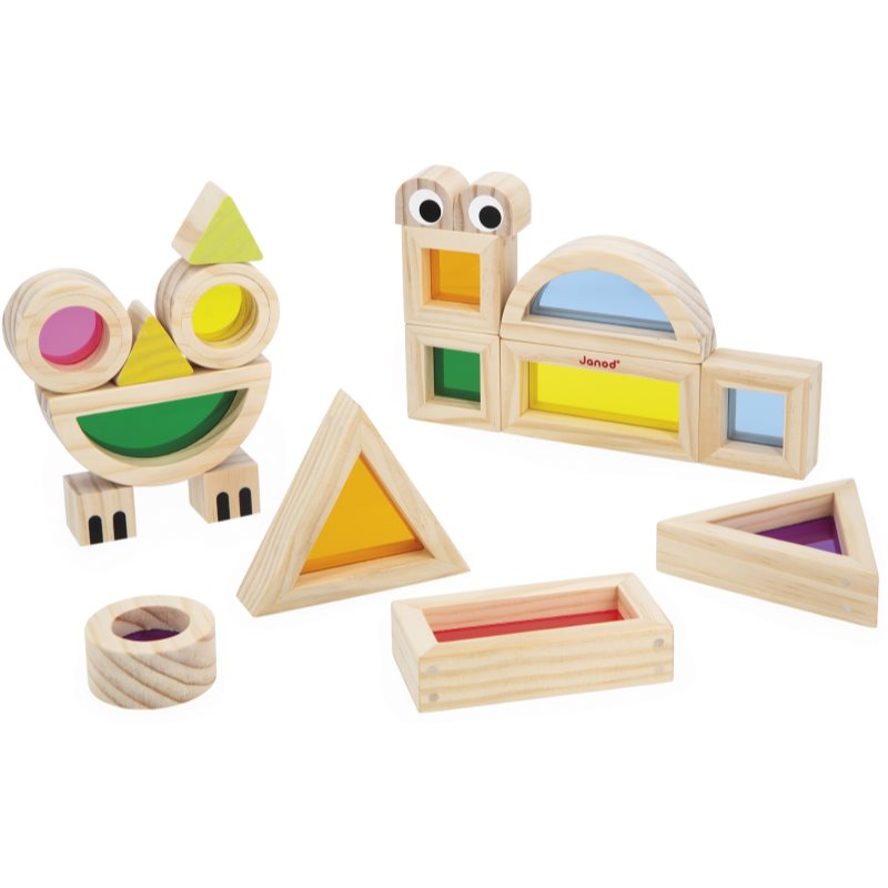 Janod Sensory Game Translucent Blocks aktivity hračka 12m+ 12 ks (obrázek 3)
