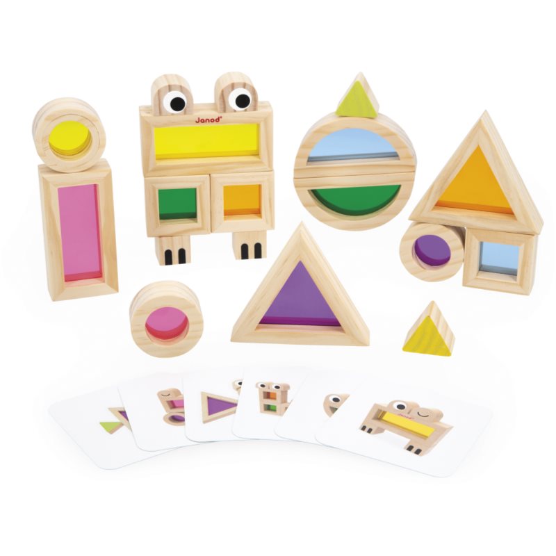 Janod Sensory Game Translucent Blocks aktivity hračka 12m+ 12 ks (obrázek 4)