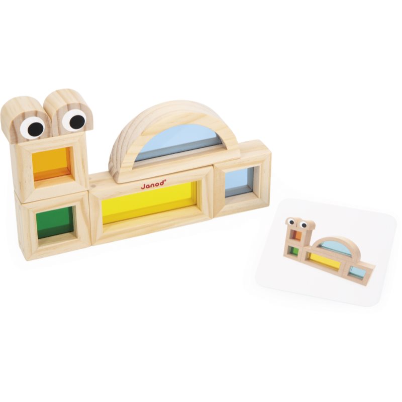 Janod Sensory Game Translucent Blocks aktivity hračka 12m+ 12 ks (obrázek 9)