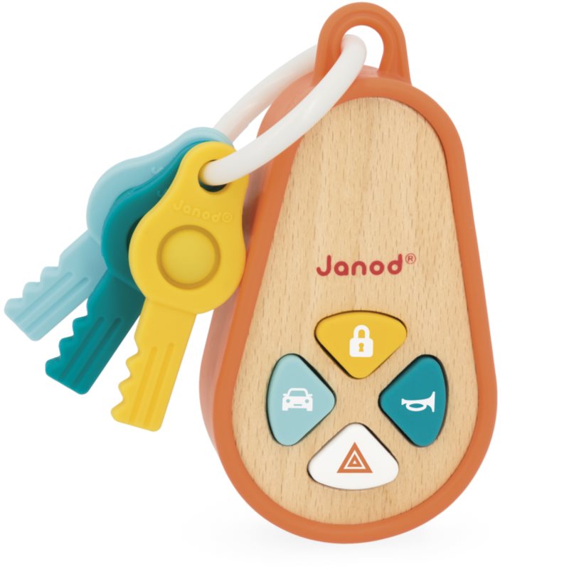 Janod Sounding Keychain attività giocattolo in legno 18m+ 1 pz