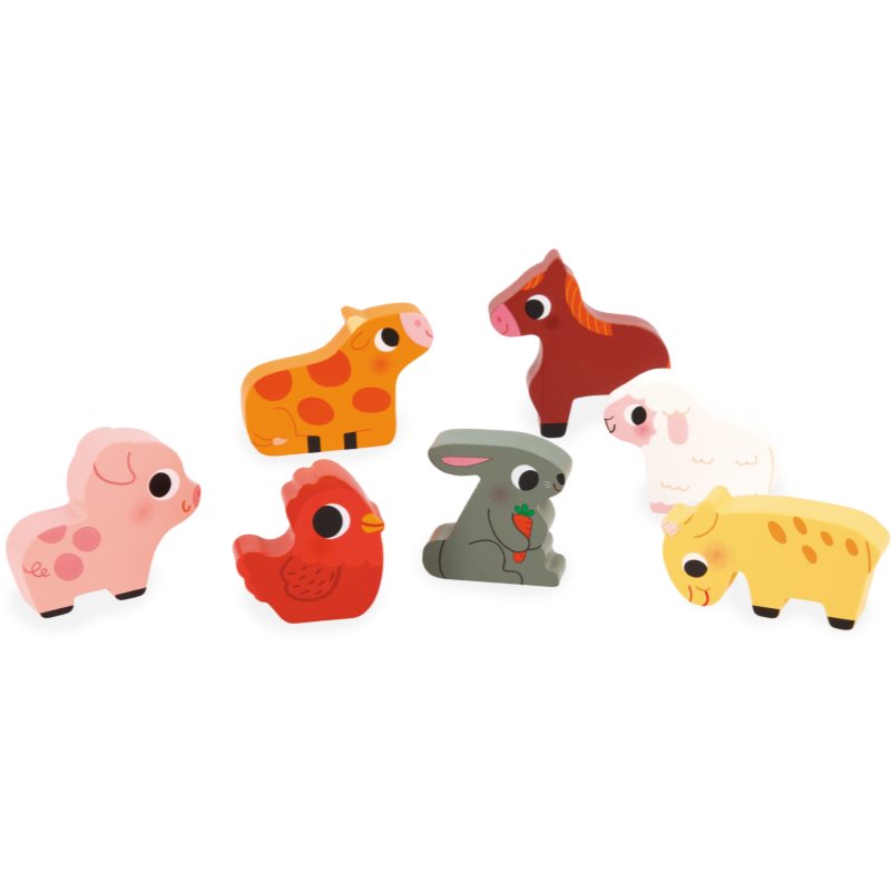 Janod Chunky Farm Puzzle Activity Steckspielzeug 18m+ 7 St. (Bild 4)