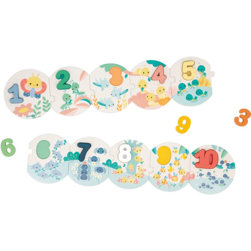 Janod My First Numbers puzzle wooden 2 y+ 20 pc
