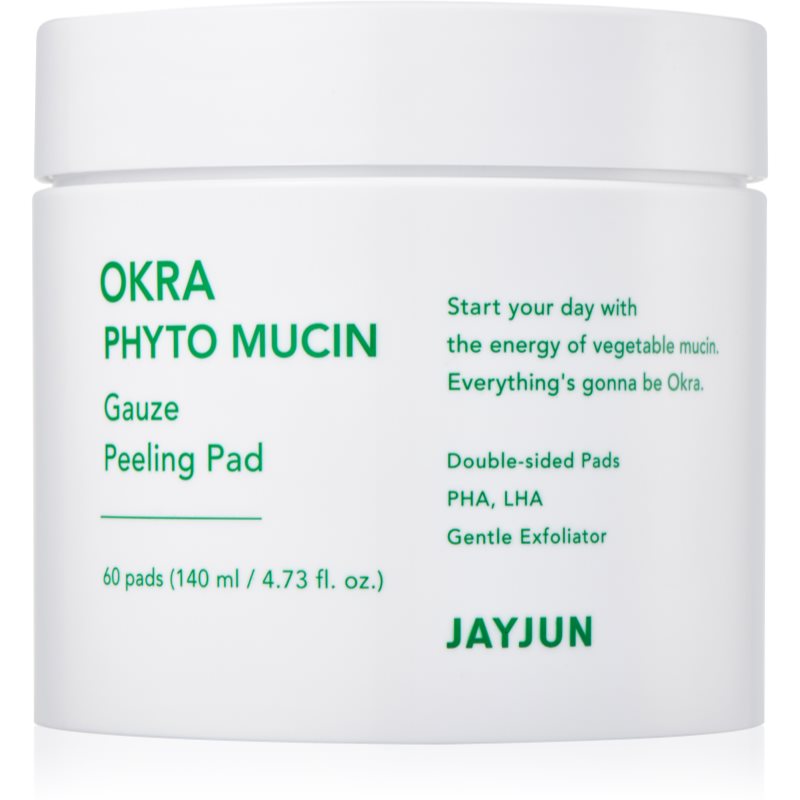 Jayjun Okra Phyto Mucin пілінгові серветки для обличчя 60 кс
