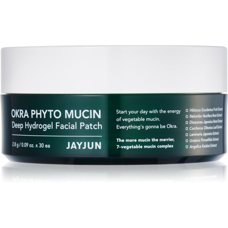 Jayjun Okra Phyto Mucin зволожуючі гелеві подушечки має заспокійливі властивості 30 кс