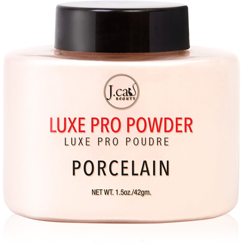 J.Cat Beauty Luxe Pro sypký fixačný púder s matným efektom odtieň 103 Porcelain 42 g