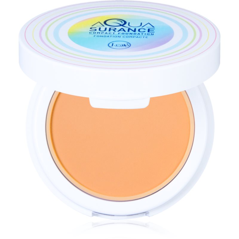 J.Cat Beauty Aquasurance kompaktní pudrový make-up pro střední až plné krytí odstín 102A Light Beige 9 g