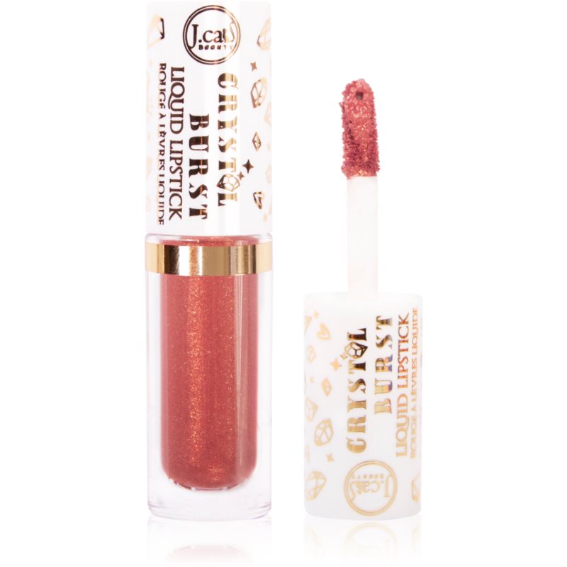 J.Cat Beauty Crystal Burst dlhotrvajúci tekutý rúž odtieň 104 Romance In Paris 0.8 g