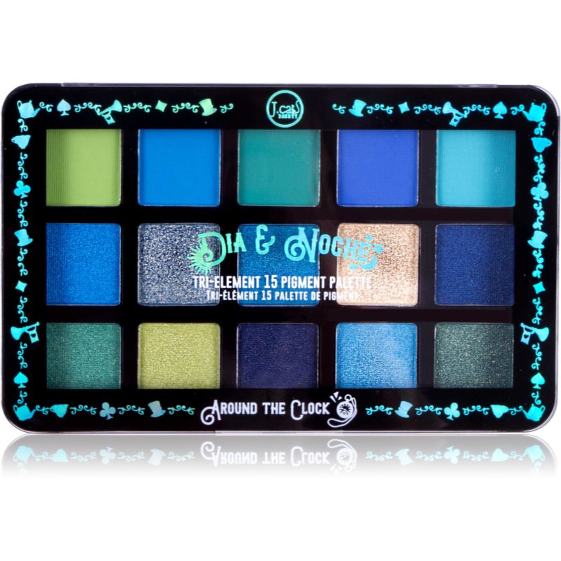 J.Cat Beauty Dia & Noche paletka očných tieňov odtieň 104 Around The Clock 16 g