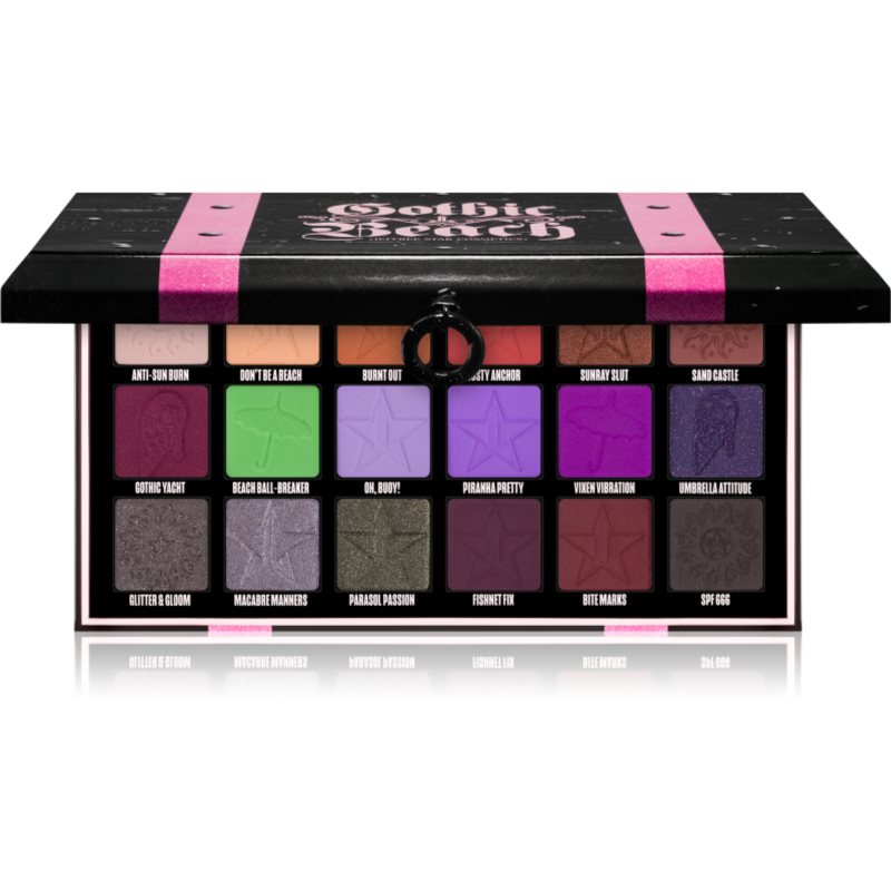 E-shop Jeffree Star Cosmetics Gothic Beach Palette paleta profesionálních očních stínů 18x1,5 g