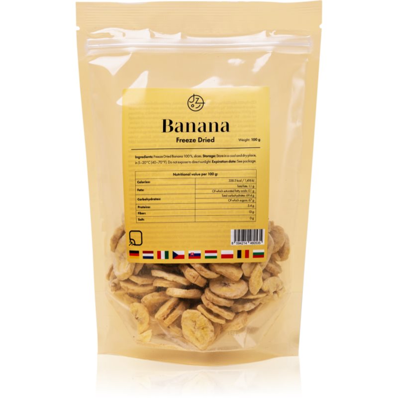 Jíme zdravě Lyofilizované banány mrazem sušené ovoce 100 g