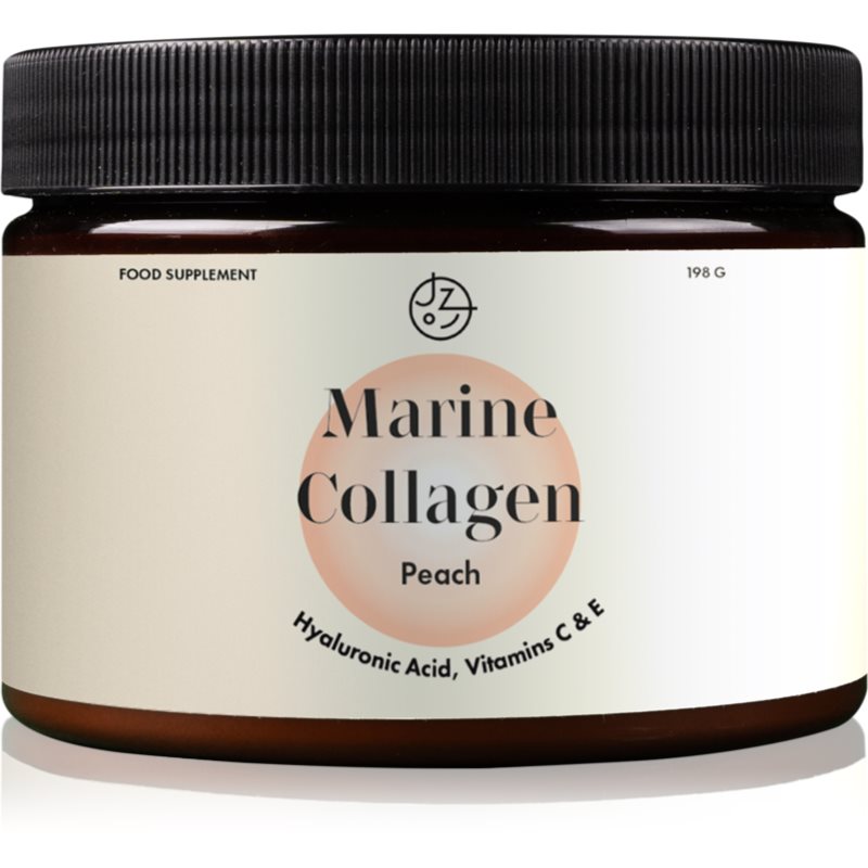 Jíme zdravě Prémiový kolagen s kyselinou hyaluronovou a vitamíny C a E hydrolyzovaný kolagen s kyselinou hyaluronovou příchuť Peach 198 g