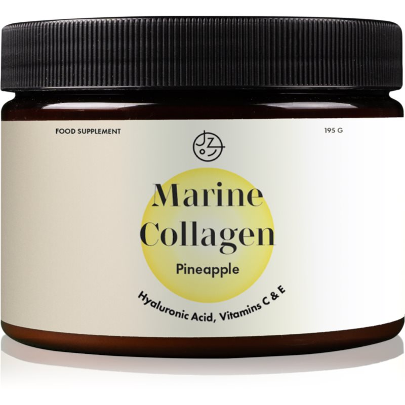 Jíme zdravě Prémiový kolagen s kyselinou hyaluronovou a vitamíny C a E hydrolyzovaný kolagen s kyselinou hyaluronovou příchuť Pineapple 195 g