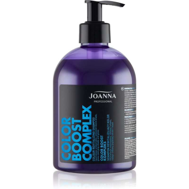 Joanna Professional Color Boost Complex відновлюючий шампунь для освітленого та сивого волосся 500 гр