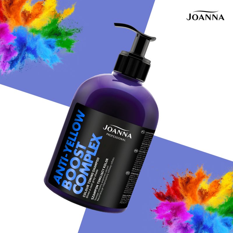 Joanna Professional Color Boost Complex Revitalising Shampoo For Blonde And Grey Hair 500 G