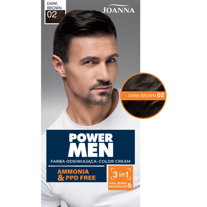 Joanna Power Men фарба для волосся для чоловіків відтінок Dark Brown