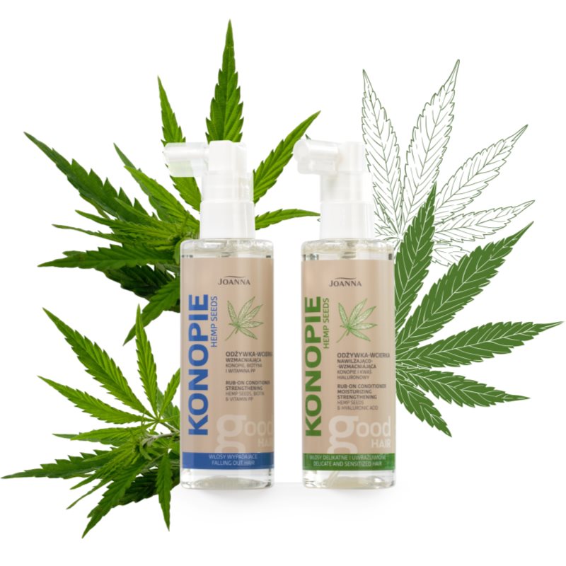 Joanna Cannabis Stärkender Conditioner mit Pflanzenextrakten für empfindliche Kopfhaut 100 ml
