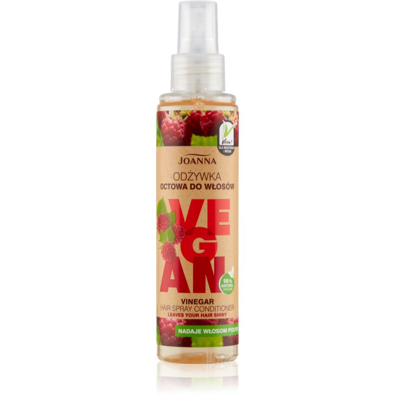 Joanna Vegan Raspberry Vinegar kondicionér ve spreji pro lesk a hebkost vlasů 150 ml