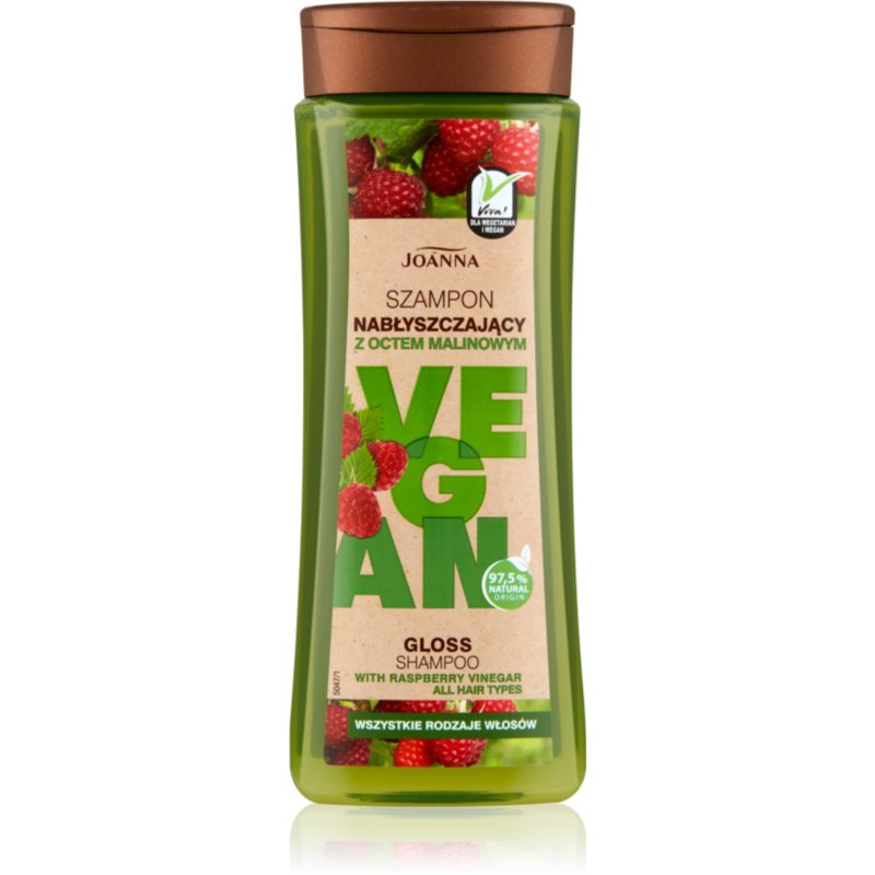 Joanna Vegan Raspberry Vinegar šampon pro lesk a hebkost vlasů 300 ml