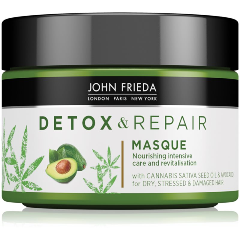 John Frieda Detox & Repair detoksikacinė kaukė pažeistiems plaukams 250 ml