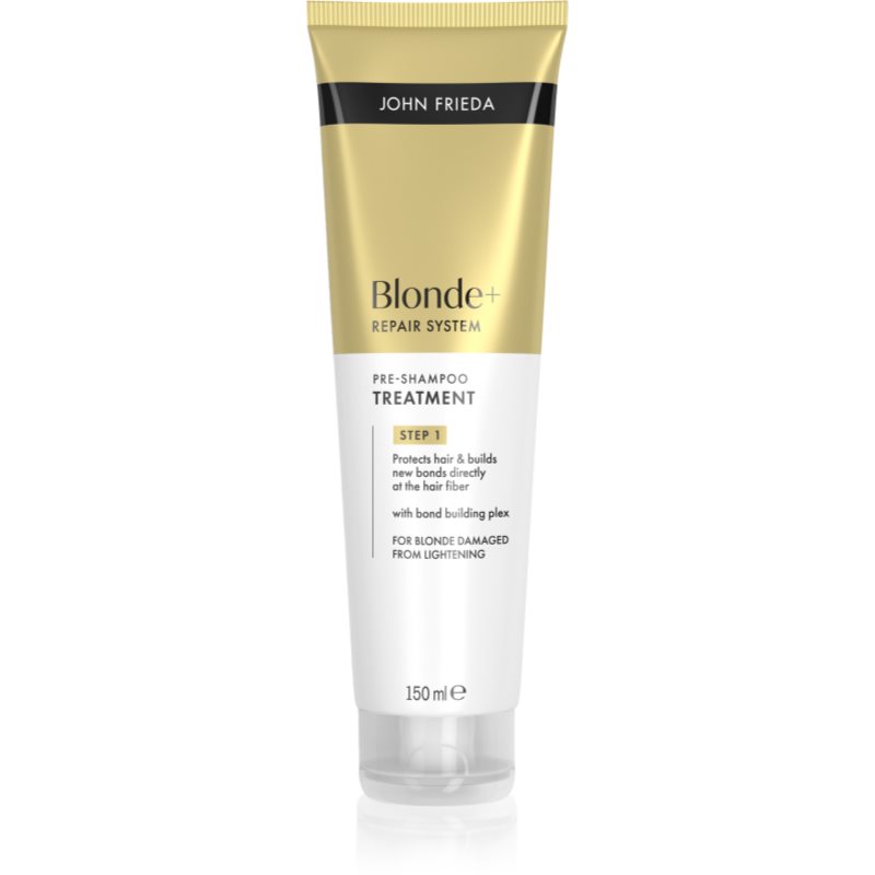 John Frieda Blonde+ Repair System Pre-shampoo Treatment pred-šampónová starostlivosť pre posilnenie vlasov 150 ml