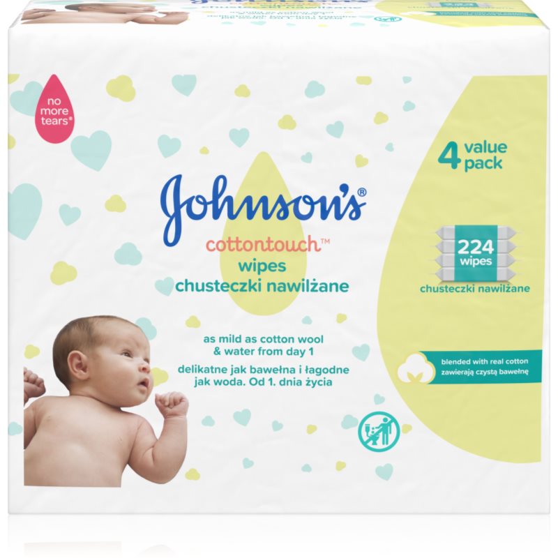 

Johnson's® Cottontouch дитячі вологі серветки