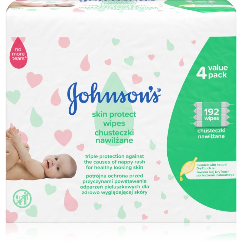 

Johnson's® Skin Protect дитячі вологі серветки