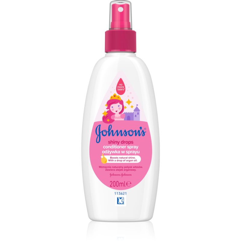 Johnson's® Shiny Drops après-shampoing sans rinçage en spray à l'huile d'argan partir de 18 mois 200 ml unisex