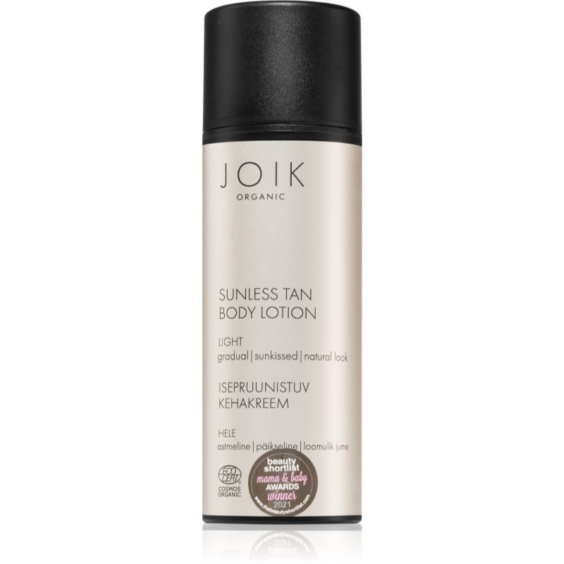 JOIK Organic Sunless Tan автобронзант мляко за тяло Light 150 мл.