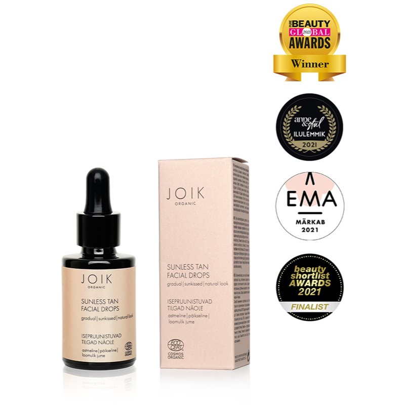 JOIK Organic Sunless Tan Selbstbräuner - Tropfen für das Gesicht 30 ml