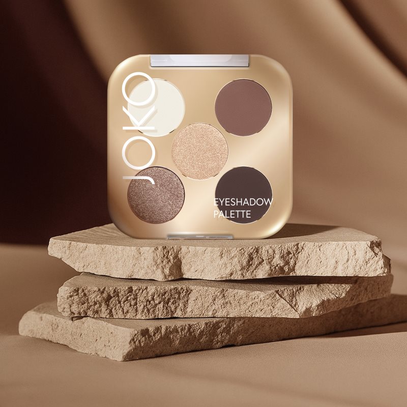 JOKO Eyeshadow Palette paleta očních stínů 5 barev odstín Smoky Nude 7 g (obrázek 4)