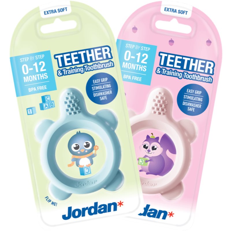 Jordan Teether & Traning Toothbrush Extra Soft 0 12 Ass. Farver - vue 3
