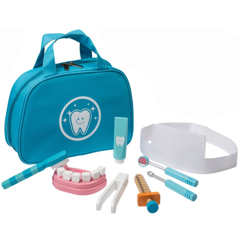 Jouéco Dentist Playset In Bag Set For Children 36 M+ 9 Pc