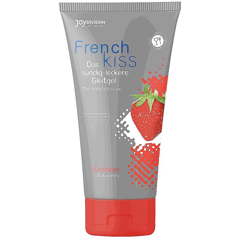 JoyDivision FrenchKiss Strawberry lubrikační gel Strawberry 75 ml