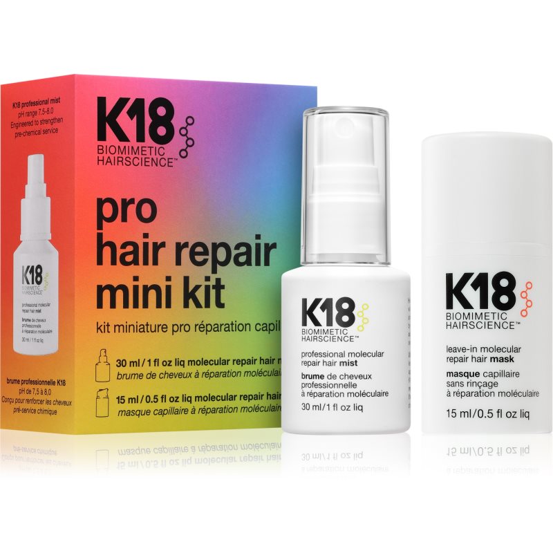 K18 Molecular Repair Mini Kit zestaw upominkowy do włosów zniszczonych 2 szt.