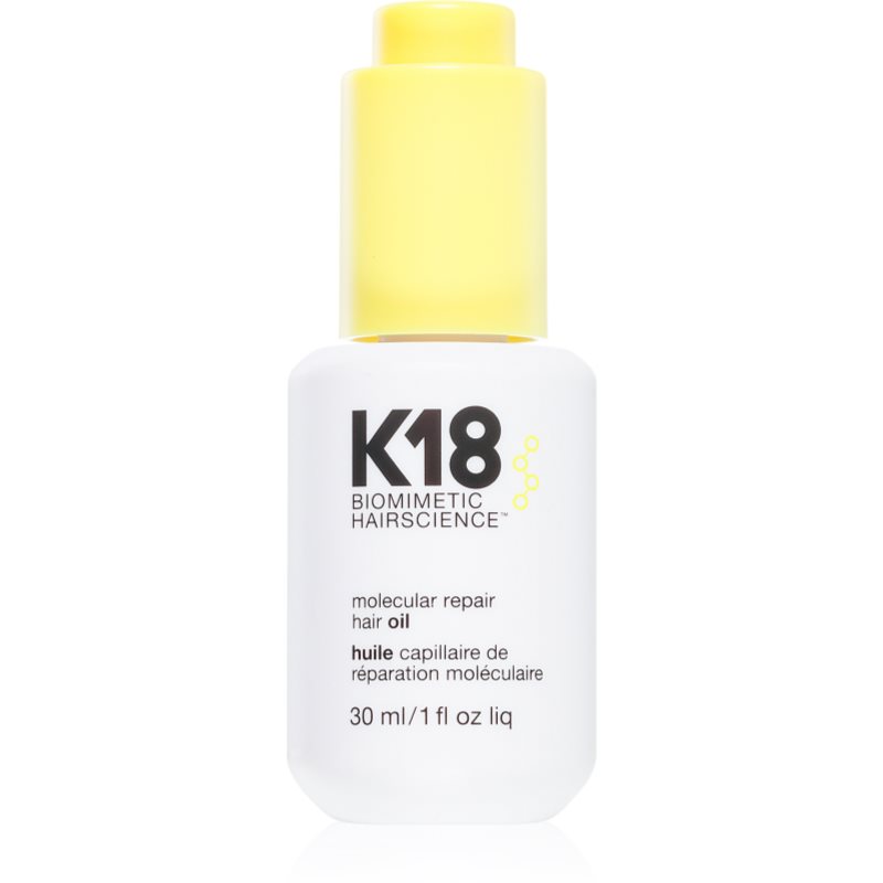 K18 molecular repair hair oil tápláló száraz olaj a sérült, töredezett hajra 30 ml